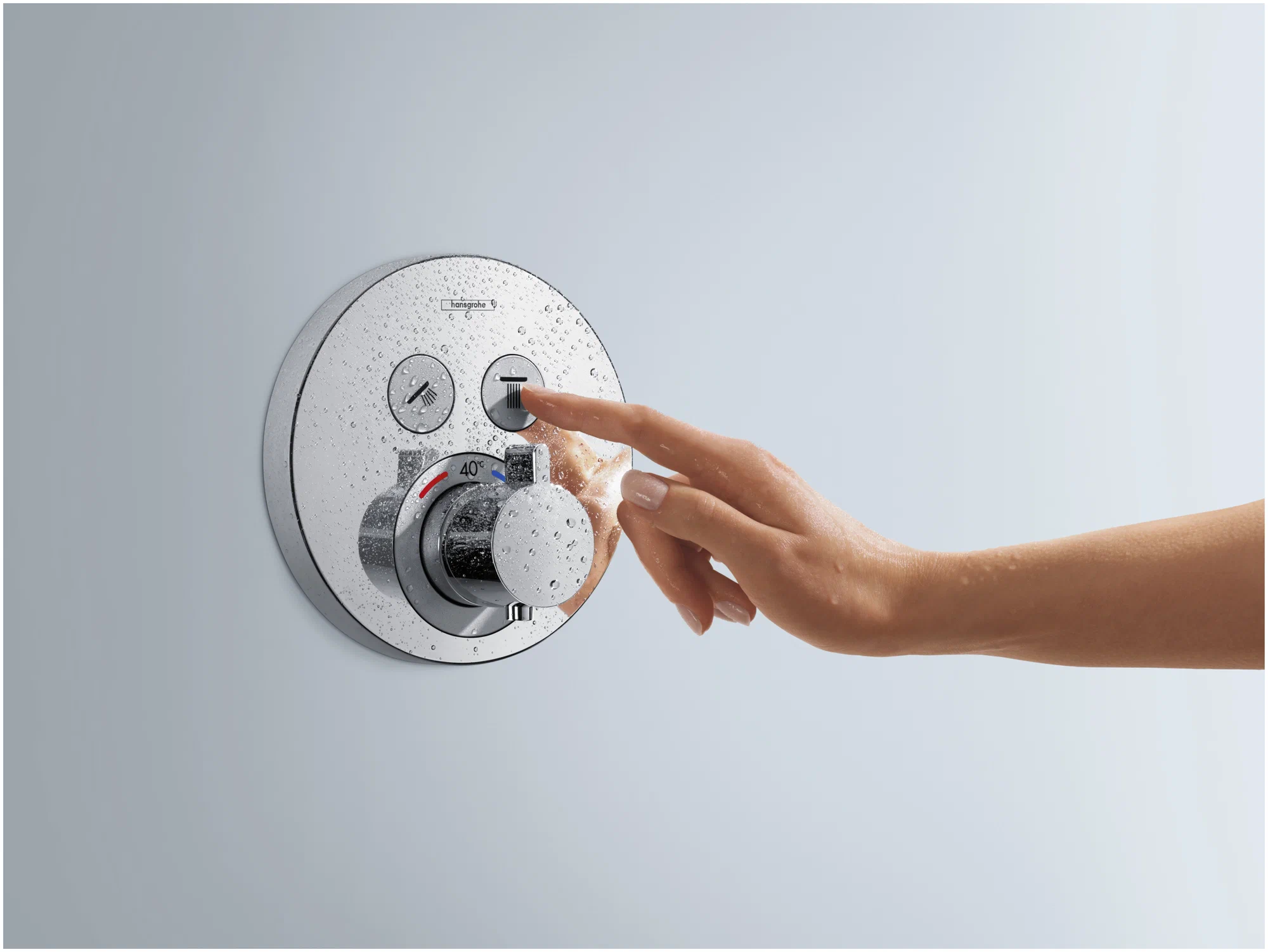 Термостат для душа, встраиваемый, на 2 потребителя, хром Hansgrohe ShowerSelect 15743000