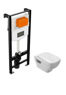 Комплект 3в1: Инсталляция, унитаз с сиденьем Jacob Delafon Struktura K23110901