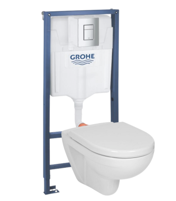 Комплект 4в1: Инсталляция с панелью смыва 38772001, унитаз с сиденьем Jika K23042801