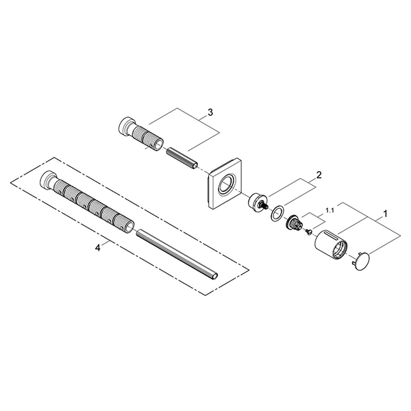 Накладная панель для вентиля, хром Grohe Grohtherm F 27623000