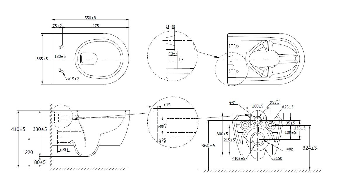 Комплект 4в1: Инсталляция с панелью смыва 1000046, унитаз-торнадо с сиденьем SACG006K SSWW K25021205