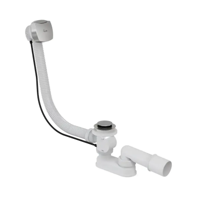 Сифон для ванны 80, автомат, комплект, хром Alcaplast A51CR-80