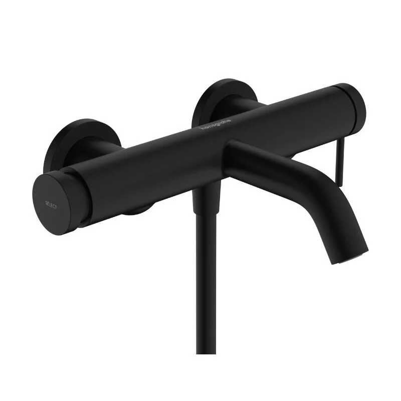 Смеситель для ванны, черный Hansgrohe Tecturis S 73422670