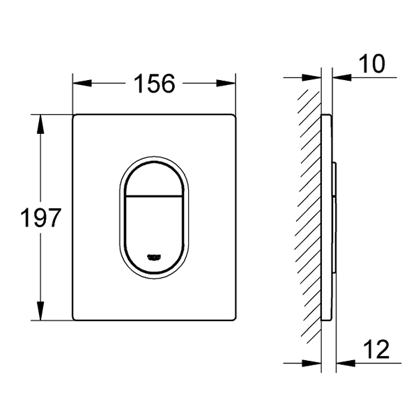 Панель смыва, хром Grohe Arena Cosmopolitan 38844000
