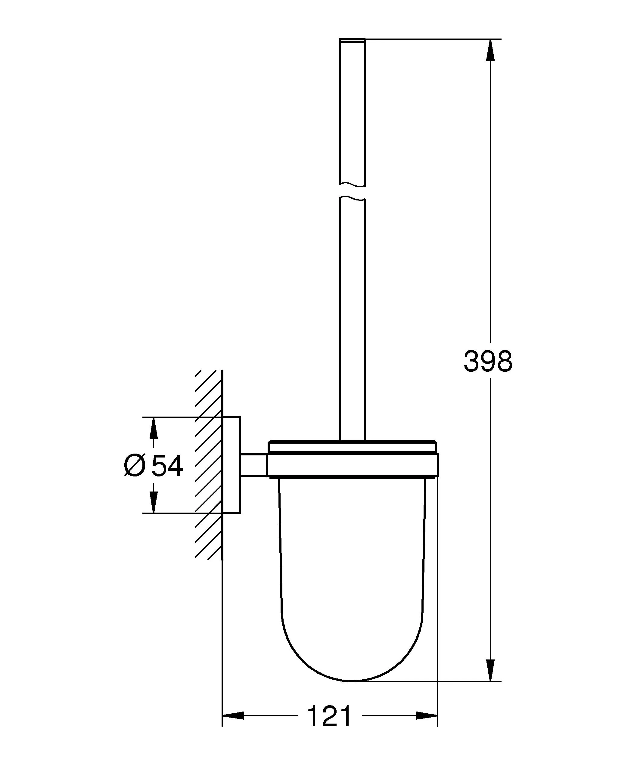 Туалетный ершик, холодный рассвет матовый Grohe Essentials 40374GN1