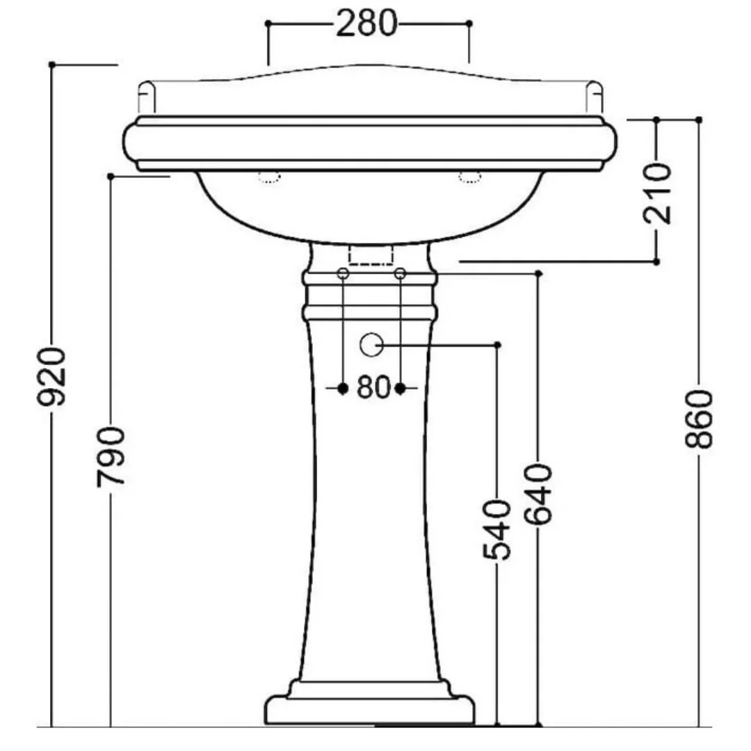 Раковина 69, встраиваемая Kerasan Retro 104601