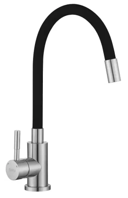 Смеситель для кухни, гибкий излив, черный ESKO Snake K44 B