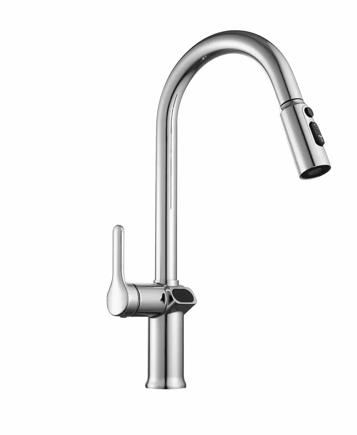 Смеситель для кухни, вытяжной излив, хром ESKO K15 LED