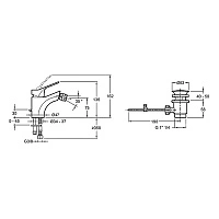 Смеситель для биде, хром Jacob Delafon Brive E75763-4-CP