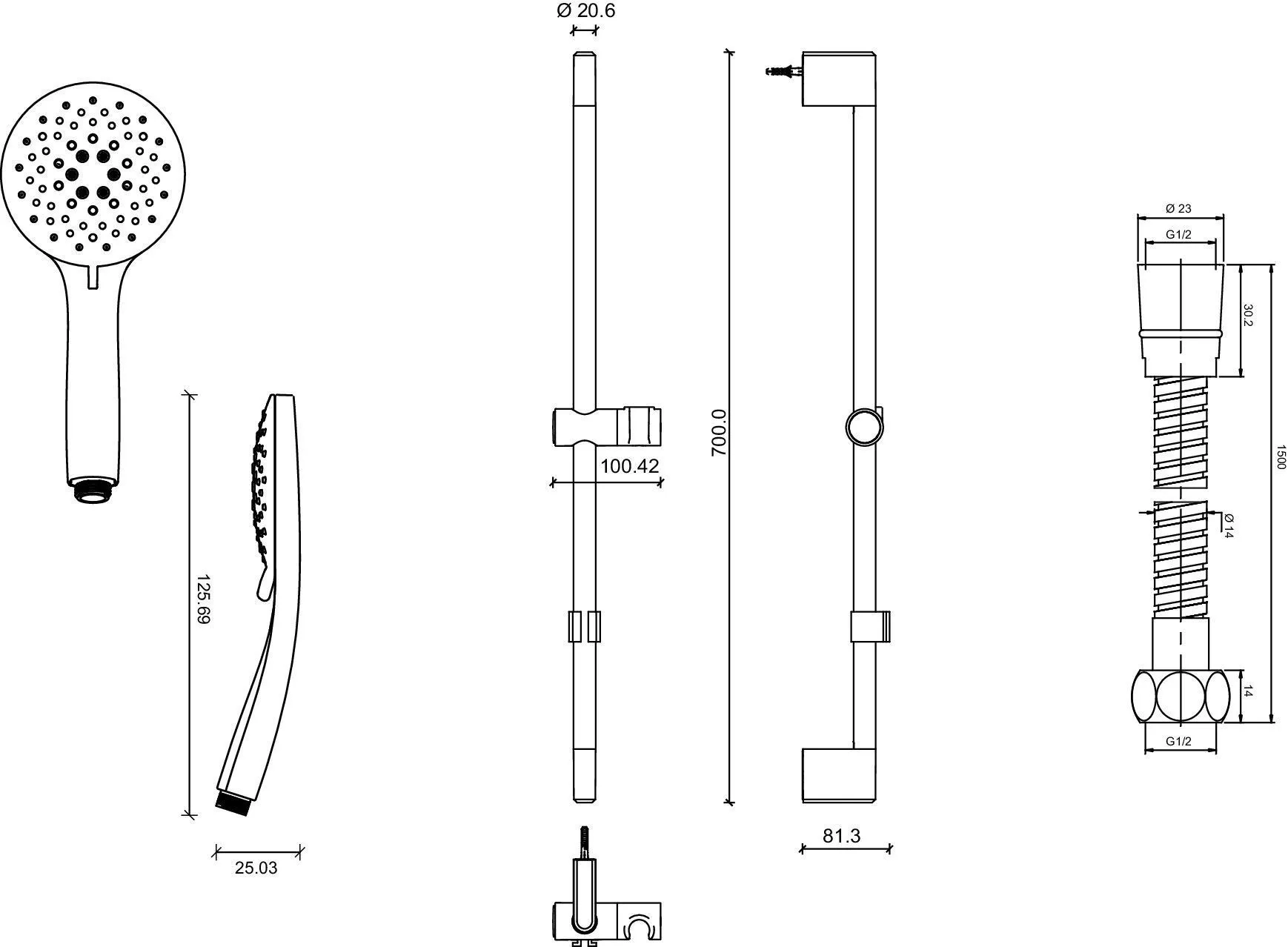 Комплект 3в1: Смесители для ванны Jacob Delafon Salute K20030202