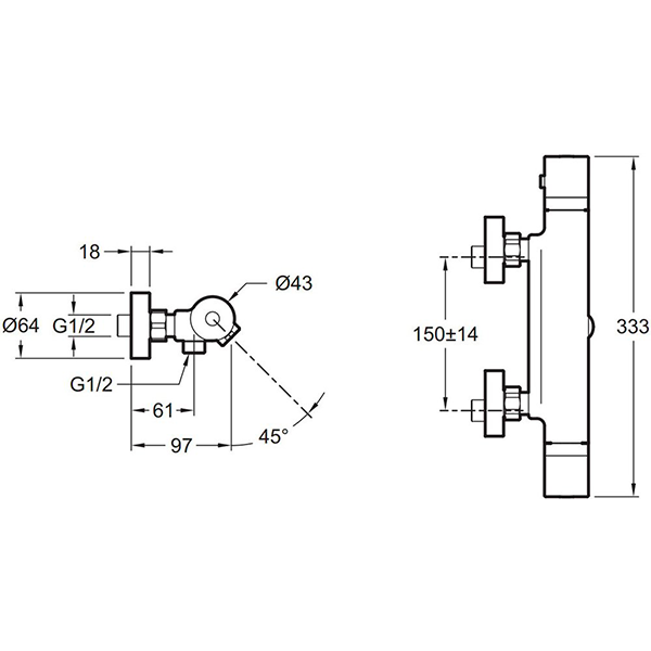Термостат для ванны, хром Jacob Delafon Rivoli E24325-CP