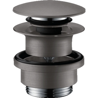 Донный клапан для раковины, шлиф. черный хром Hansgrohe Push-Open 50100340