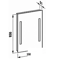 Зеркало 55, с подсветкой Laufen Case 4472129961441