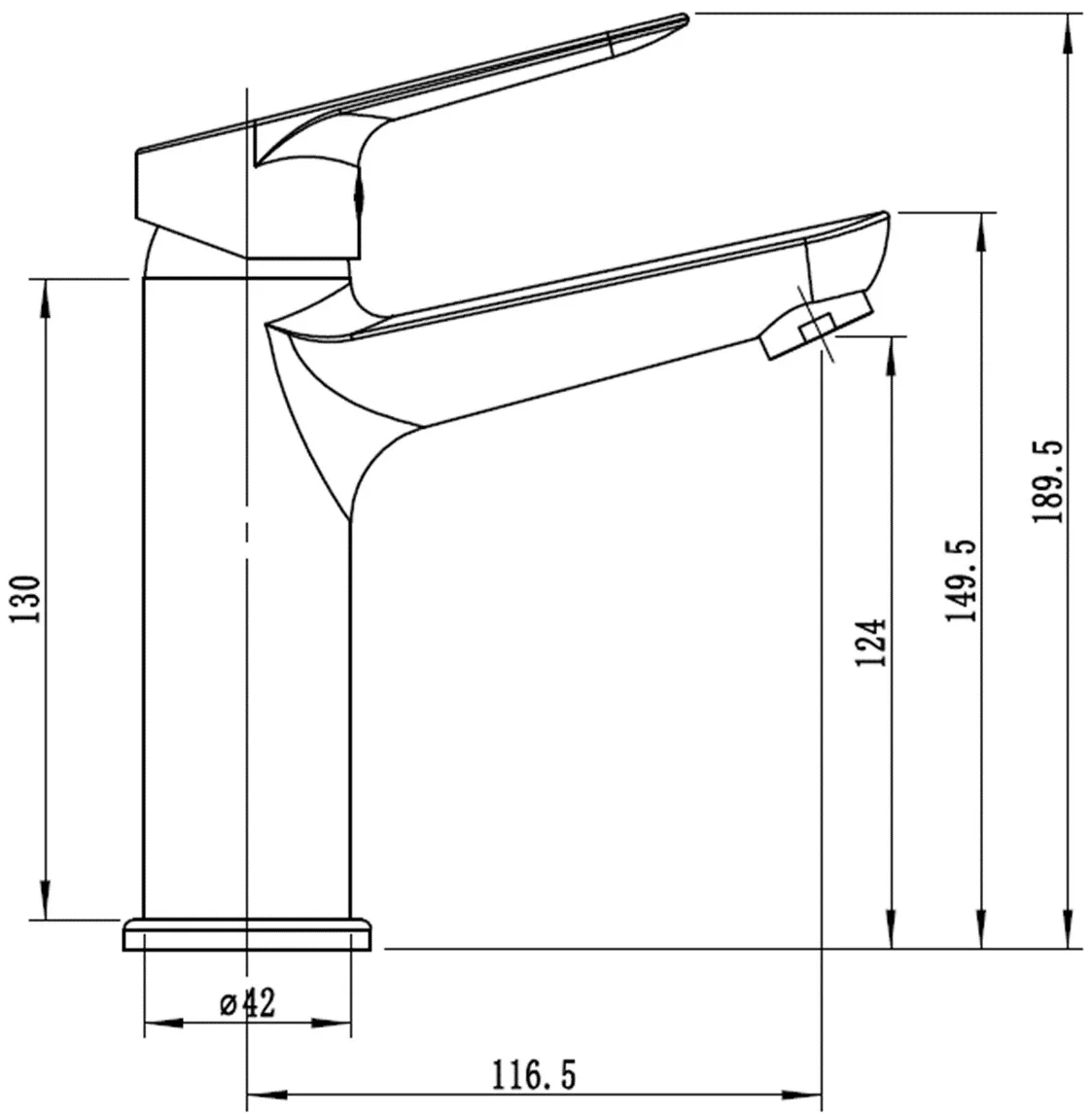 Смеситель для раковины, хром ESKO Kazan KZ26M