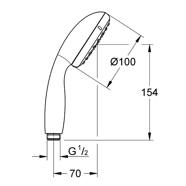 Ручной душ GROHE Tempesta 100, с 1 видом струи 27852001