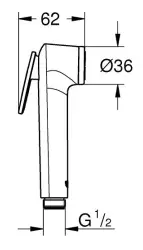 Гигиенический душ, хром Grohe Tempesta-F 26506000