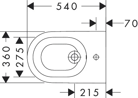 Биде подвесное, белый Hansgrohe EluPura S 60278450