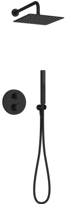Душевая система с термостатом для душа, встраиваемая, черный Jacob Delafon Metro Square E38681-BL