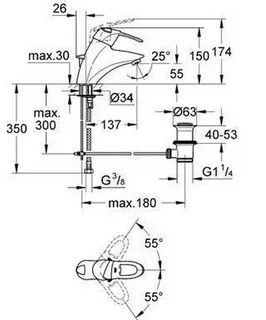 32361000 Chiara Смеситель для раковины, гибкая подводка