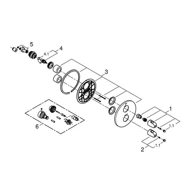 19984000 Grohtherm 1000 trimset shower (з/ч)