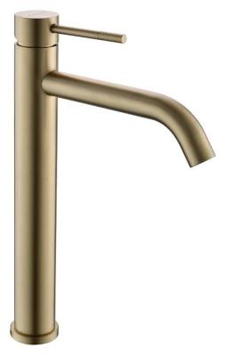 Смеситель для раковины, высокий излив, золото VODA Vessel VSL25G