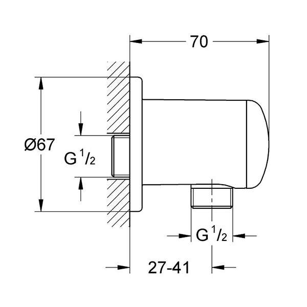 Подключение для душевого шланга Grohe Relexa 28671000