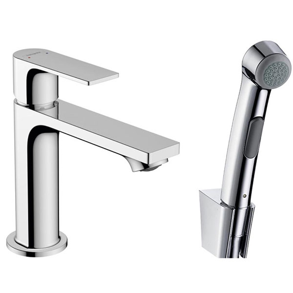 Смеситель для раковины с гигиеническим душем, хром Hansgrohe Rebris E 72216000