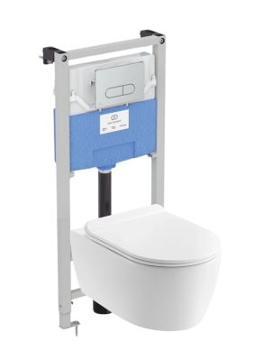 Комплект 4в1: Инсталляция R020467, унитаз SSWW SACG006K с крышкой-сидением K25051208