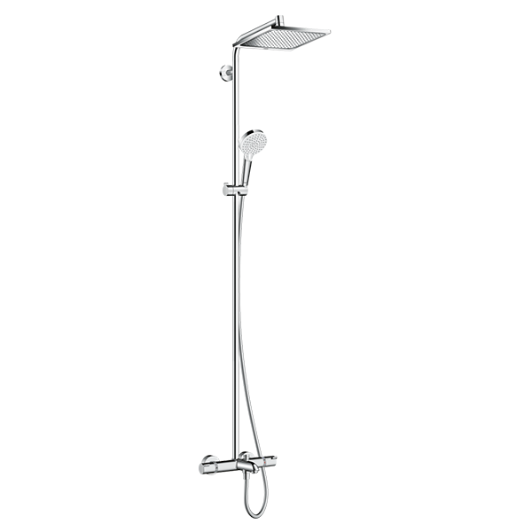 Душевая система с термостатом для ванны, хром Hansgrohe Crometta 240 Showerpipe 27298000