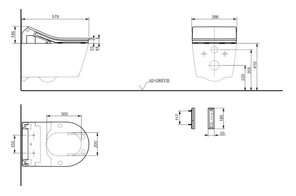 Унитаз подвесной, белый TOTO RP CW542ERY