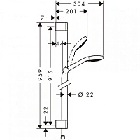 Душевой гарнитур 900, хром Hansgrohe Croma Select S 26570400