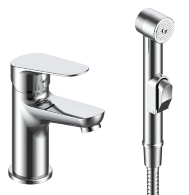 Смеситель для раковины с гигиеническим душем, хром ESKO Kazan KZ27H