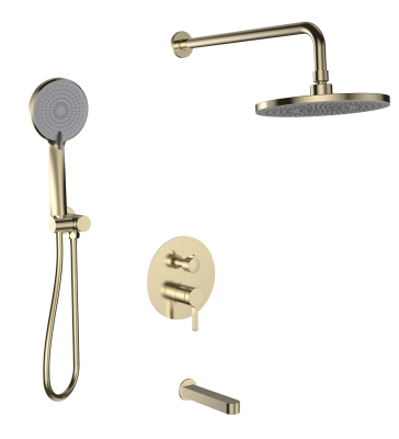 Душевая система со смесителем для ванны, встраиваемая, золото ESKO Sochi 7in1SCGold