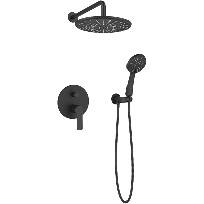 Душевая система со смесителем для душа, встраиваемая, черный ESKO Singapore Black 6in1 SB