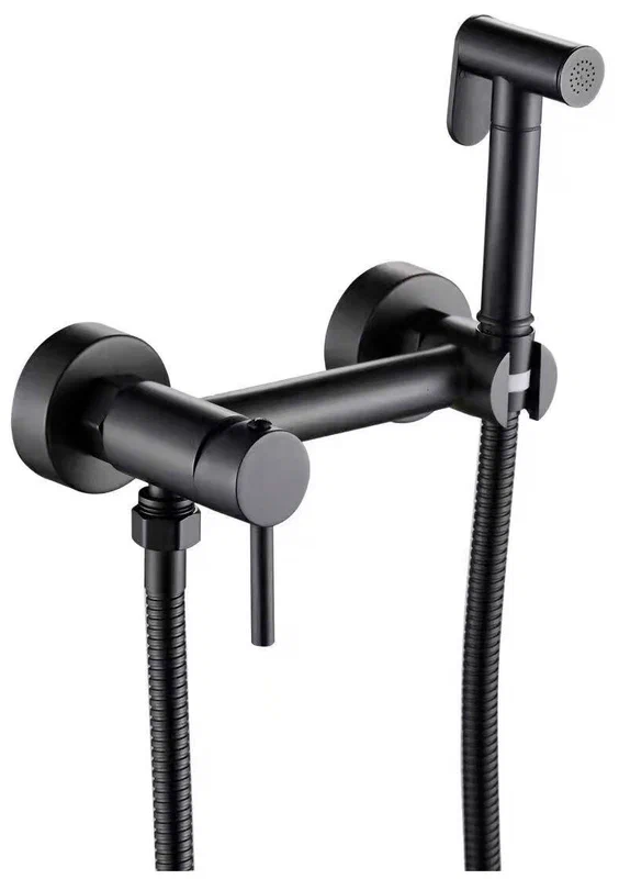 Гигиенический душ со смесителем, встраиваемый, черный ESKO SMH02 BLACK