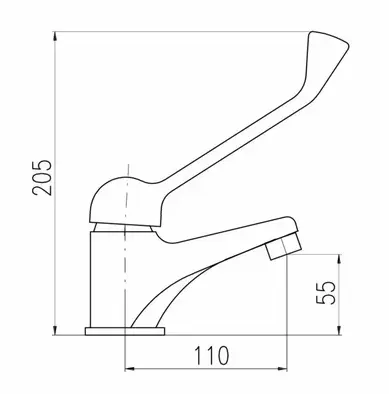 Смеситель для раковины, медицинский, хром Rav Slezak SA626.5