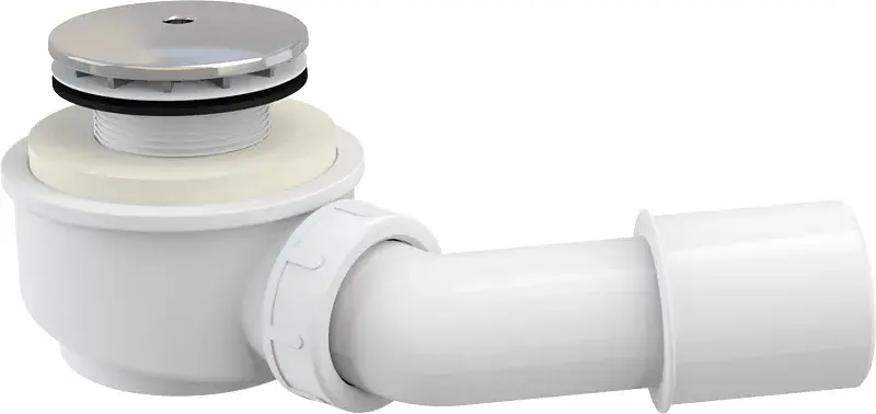 Выпускной комплект для душевого поддона, заниженный, хром Alcaplast A471CR-50