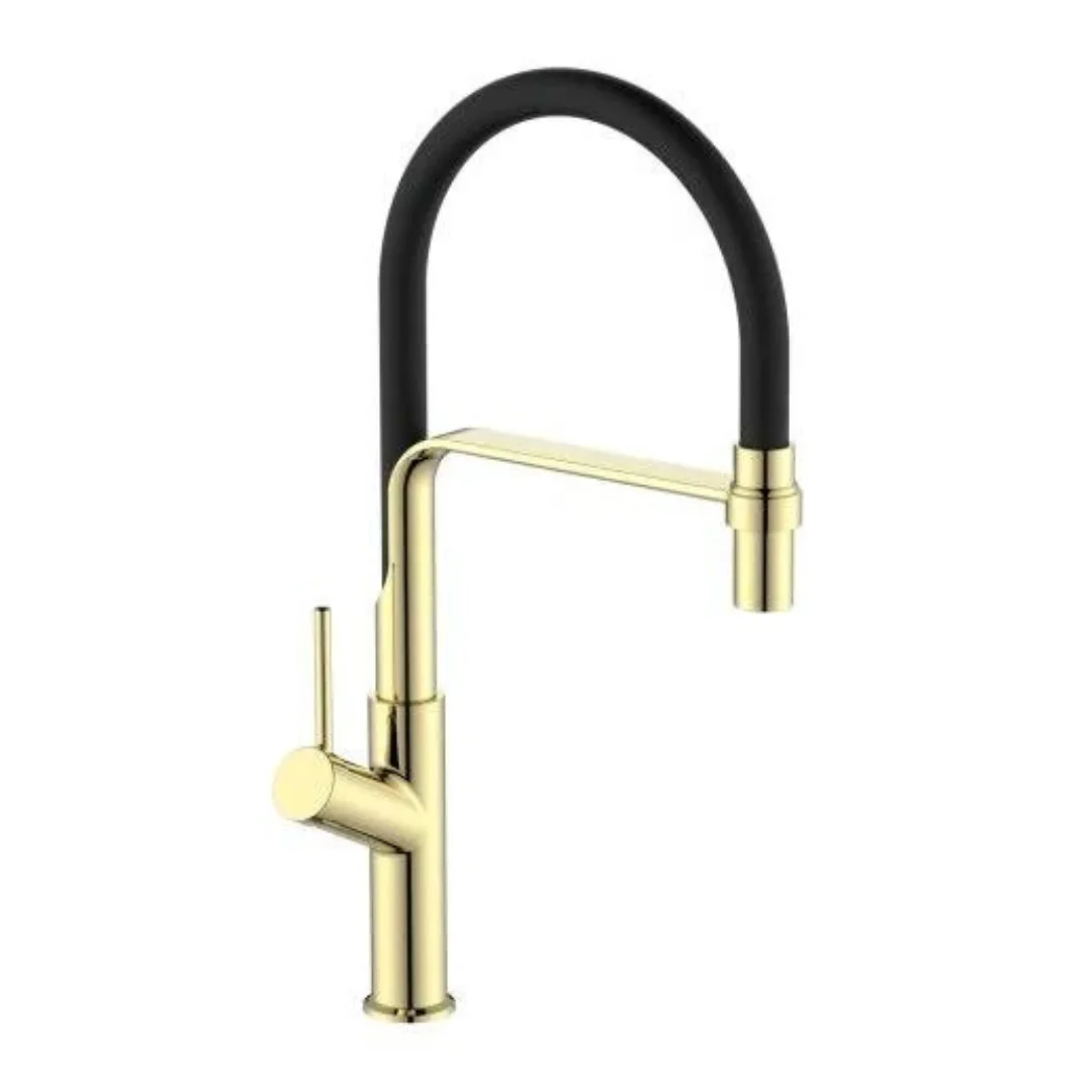 Смеситель для кухни, черный-золото ESKO K50GB