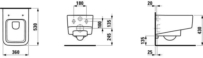 Комплект 6в1: Инсталляция Geberit с панелью смыва, унитаз Laufen Pro S с крышкой-сиденьем K23030301