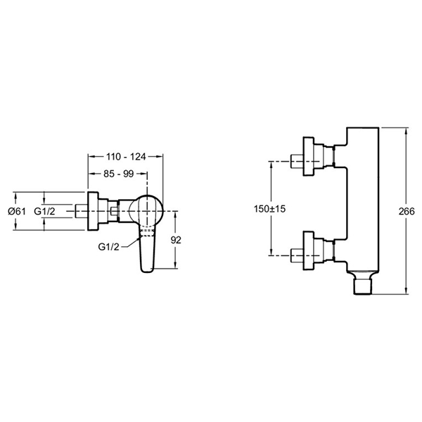 Смеситель для душа, хром Jacob Delafon Aleo E72318-CP