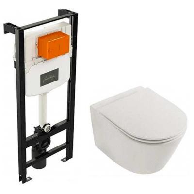 Комплект 3в1: Инсталляция, унитаз с сиденьем Jacob Delafon Rodin K22021402