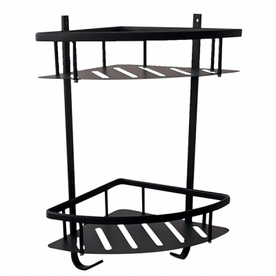 Угловая полочка, двойная, черная Rav Slezak Yukon YUA0800CMAT