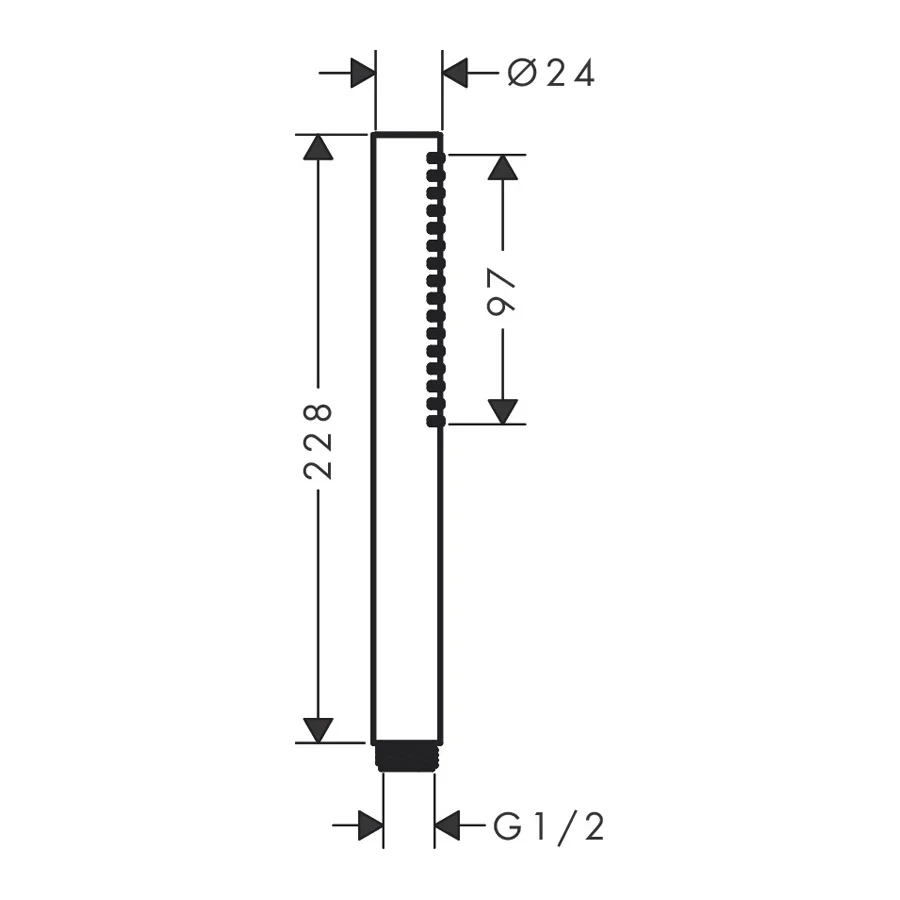 Ручной душ, хром Hansgrohe Pulsify Select 100 1jet EcoSmart 24125000
