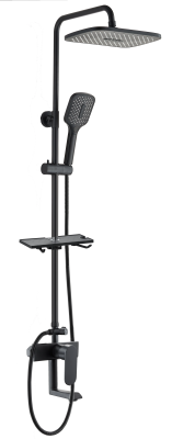 Душевая система со смесителем для ванны, черный VODA VST112Black