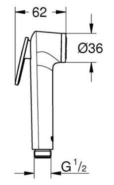 Гигиенический душ со встраиваемым смесителем, хром Grohe BauLoop 125078