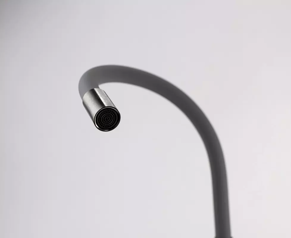 Смеситель для кухни, гибкий излив, серый ESKO Snake K44 G