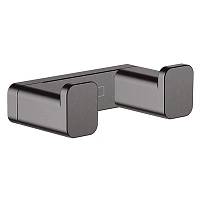 Крючок двойной, шлифованный черный хром Hansgrohe AddStoris 41755340