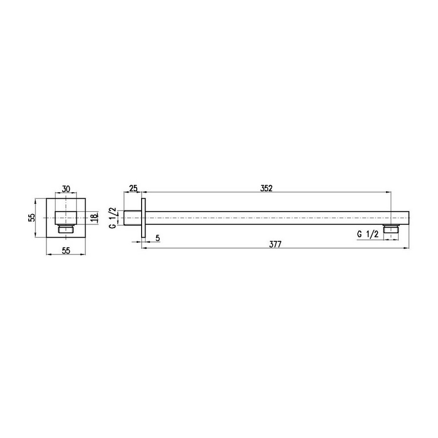 Душевой кронштейн 400, золото Rav Slezak MD0450Z