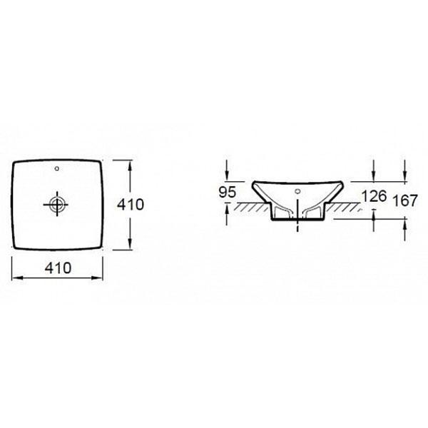 Раковина-чаша накладная 41, белая Jacob Delafon Escale E1325-X5-00
