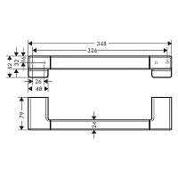Поручень, черный Hansgrohe AddStoris 41744670